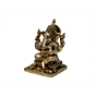 Brass Ganesha Sitting on Bajath Mid Idol KBH07296