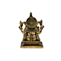 Brass Ganesha Sitting on Bajath Mid Idol KBH07296