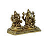 Brass Ganesha Laxmi Sitting on Bajath Idol KBH07299