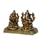 Brass Ganesha Laxmi Sitting on Bajath Idol KBH07299