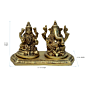 Brass Ganesha Laxmi Sitting on Bajath Idol KBH07299