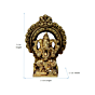 Brass Kaman Small Ganesh Idol KBH07301