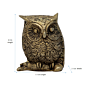Brass Owl Figurine KBH07308