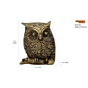 Brass Owl Figurine KBH07308