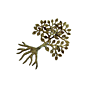 Brass Wall Hanging Small Tree KBH07327