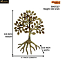 Brass Wall Hanging Small Tree KBH07327