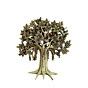Brass Wall Hanging Medium Tree KBH07328
