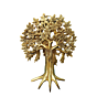 Brass Wall Hanging Medium ,1 Tree KBH07331
