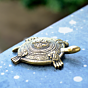 Brass Tortoise with Ganesh Carving Idol KBH07345