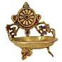 Brass Sangu Chakra Diya Set KBH07349