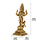Brass Kalbhairav Idol 6 Inch KBH07366