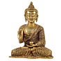 Brass Meditating Buddha Idol KBH07373