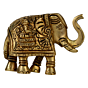 Brass Elephant with Upward Trunk KBH07382