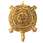 Brass Tortoise with Ganesh Carving Kachua Idol KBH07386