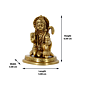 Brass Lord Hanuman Idol KBH07387