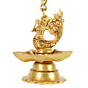Brass Hanging Peacock Diya KBH07391