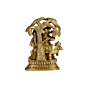 Brass Radha Krishna with Cow Idol KBH07410