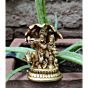 Brass Radha Krishna with Cow Idol KBH07410