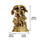 Brass Radha Krishna with Cow Idol KBH07410