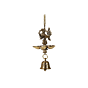Brass Hanging Peacock Diya with Bell KBH07430
