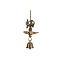 Brass Hanging Peacock Diya with Bell KBH07430