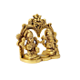 Brass Kaman Laxmi Ganesh Idol KBH07460