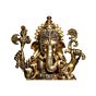 Brass Large Kamal Ganesh Idol KBH07462