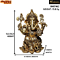 Brass Large Kamal Ganesh Idol KBH07462