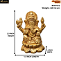 Brass Kamal Sitting Ganesh Idol KBH07512
