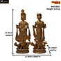 Brass lord swaminaryan Pair  14 Inch KBH07692