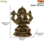 Handcrafted Ganesha Kamal Base Idol KBH07711
