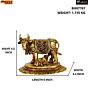 Brass Cow & Calf statue KBH07767