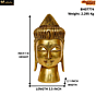 Brass Buddha Face KBH07774