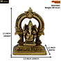 Brass Frame Ganesh Right Trunk Idol KBH07903