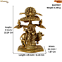 Brass Radha Krishna under tree 6 Inch KBH07907