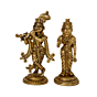 Brass Radha Krishna Statue Set KBH07912