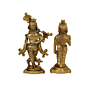 Brass Radha Krishna Statue Set KBH07912