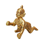 Brass Bal Krishna Kanha Lalji Lalo 3 Inch KBH07957