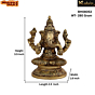 Brass Ganesh Gol Base Idol KBH08053
