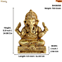 Brass Ganesh Decorative Plate KBH08058