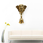 Handcrafted Brass Elephant Face Bell Hanging for Home Temple & Wall Decor 15inch  KBH08093