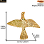 Brass Lacquer Bird Wall Decor KBH08122