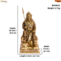 Brass Maharana Pratap 10 Inch KBH08171