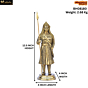 Brass Maharana Pratap Statue KBH08180