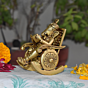 Brass Chair Ganesh Sitting Idol KBH08213