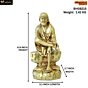 Brass Fine Finish Saibaba Idol KBH08215