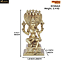 Brass Vishnu Stiing on Snake 9 Inch KBH08216