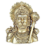 Brass Hanuman Face with Gada 8 Inch KBH08217