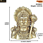 Brass Hanuman Face with Gada 8 Inch KBH08217
