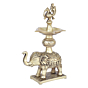 Brass Elephant Peacock Diya KBH08225